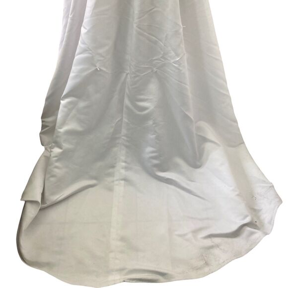 St Tropez Wedding Dress Womens S White Ballgown Beaded Bodice Tulle Train Bridal - Picture 13 of 15